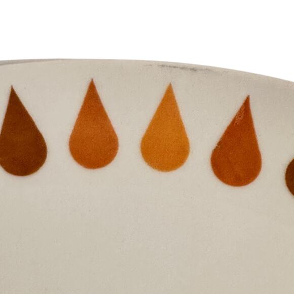 Vintage 1970s Thomas & Co Fraser Orange Sheba China Oval Serving Platter Mod - Picture 4 of 5